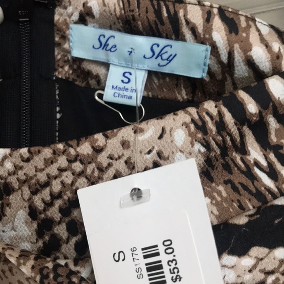 She + Sky Snakeskin Print Maxi Skirt - Picture 2 of 2